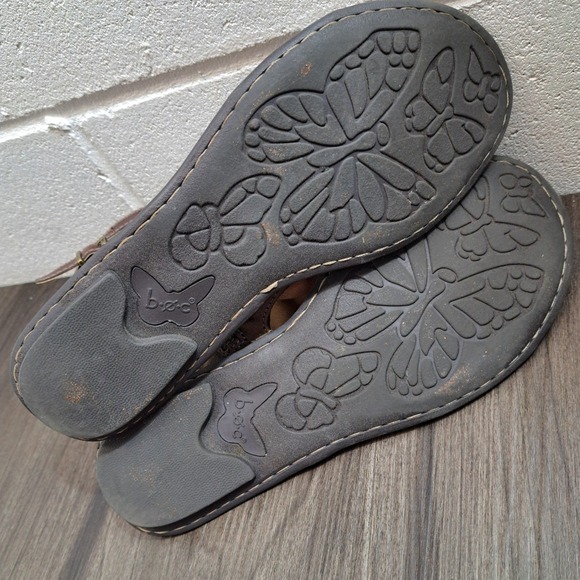 BOC By Born Gladiator Slouch Sandals Brown Suede Zip Buckle Women's Shoe Size 8M - Picture 8 of 8